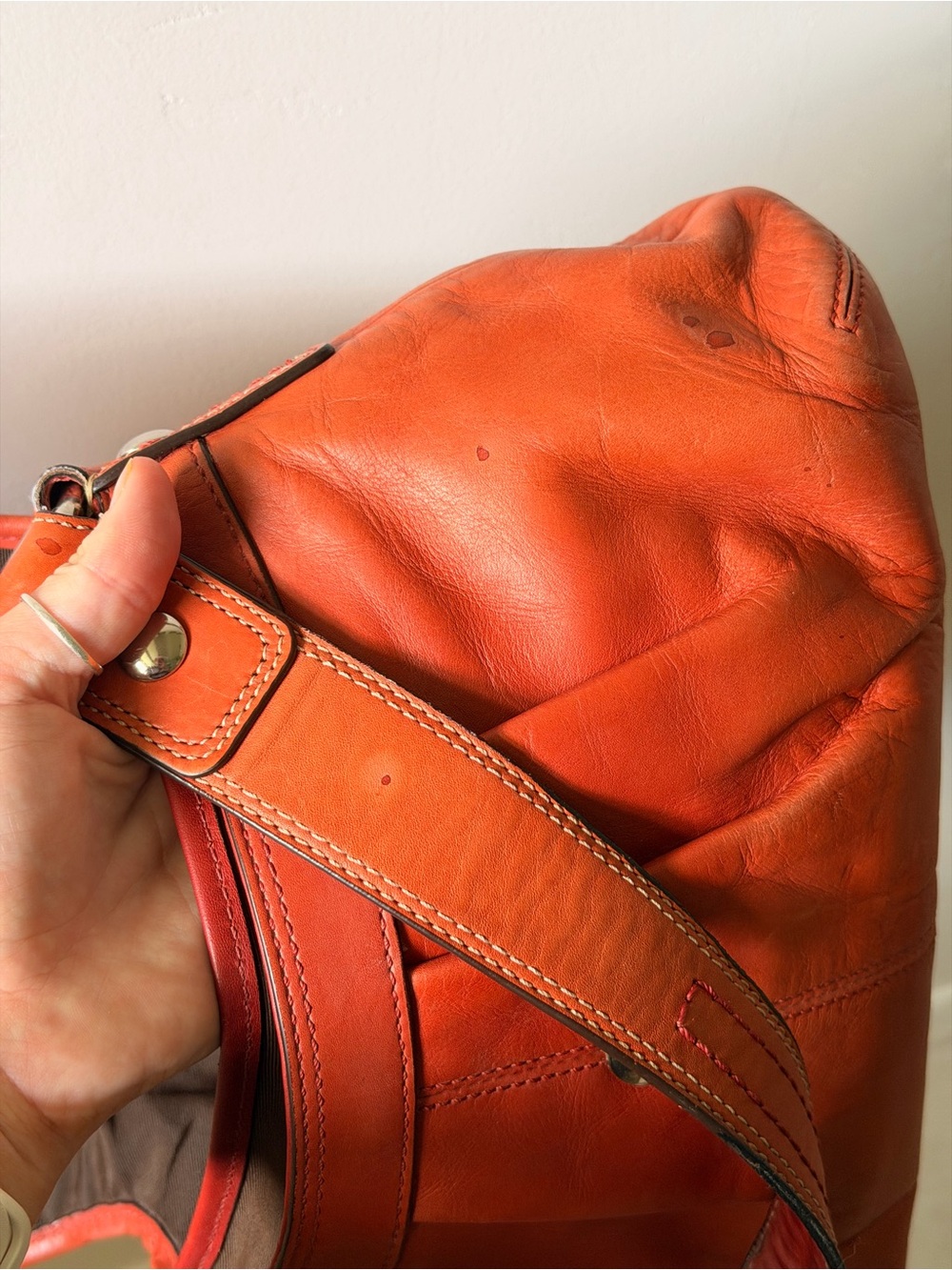 Coach Soho Flap Pleated Leather Shoulder Bag in Paprika - Picture 15 of 16